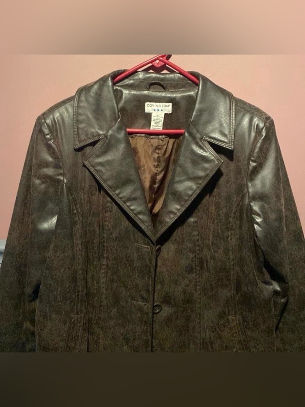Covington Distressed Brown Soft Leather Jacket